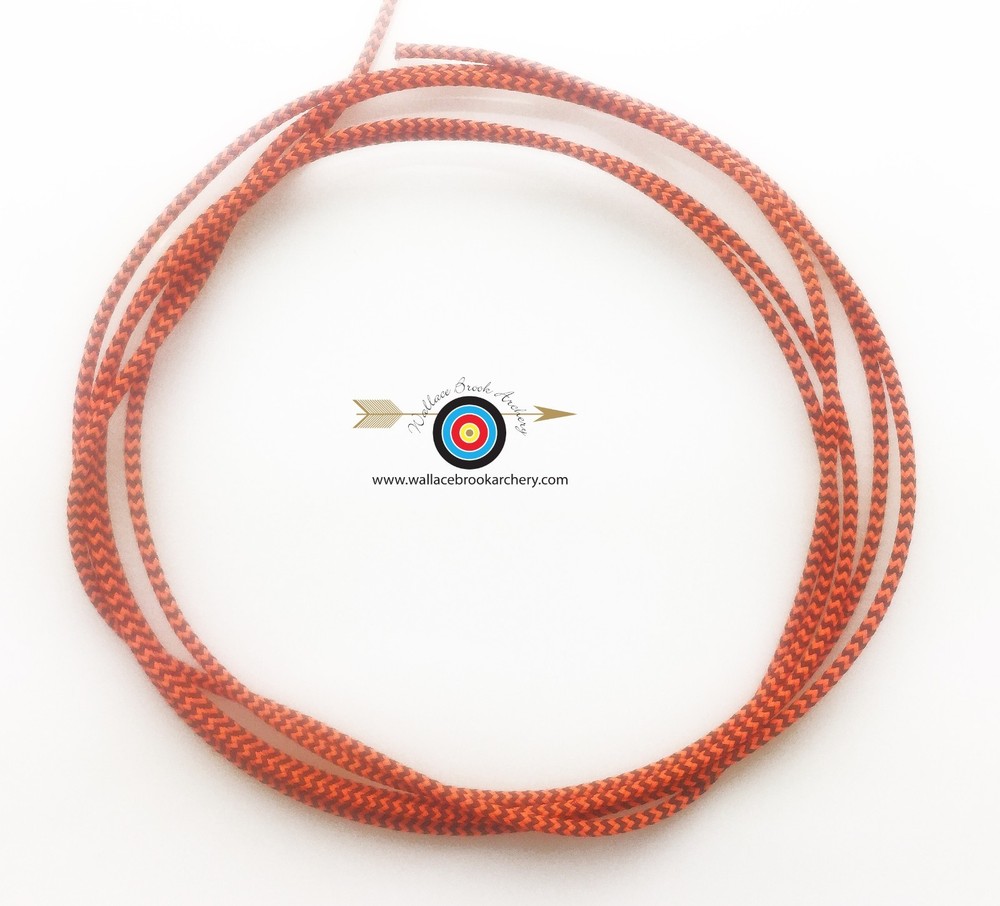 10' BCY Flo Orange/Black Speckled D Loop Rope Archery Bowstring Rope Drop Away