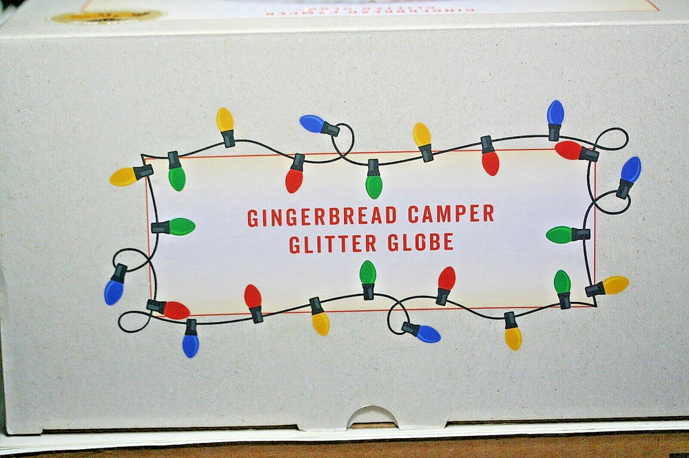 Cracker Barrel Gingerbread Camper Glitter Globe