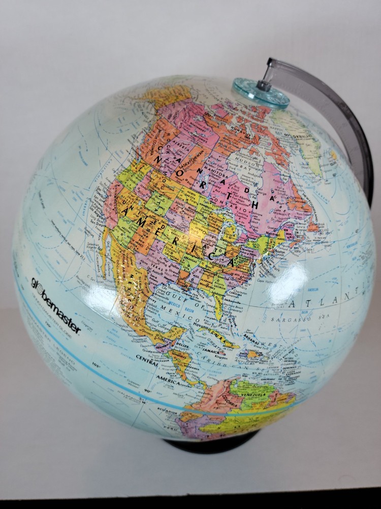 Globemaster 12" Textured Multi-Colored World Globe Pre-Owned