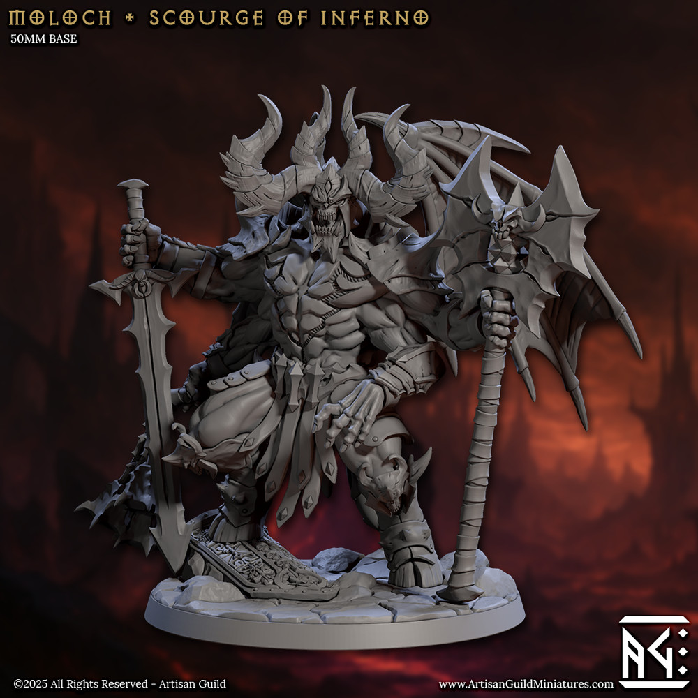 Infernal Barbarian Devil Warrior General - Artisan Guild - Dungeons and Dragons