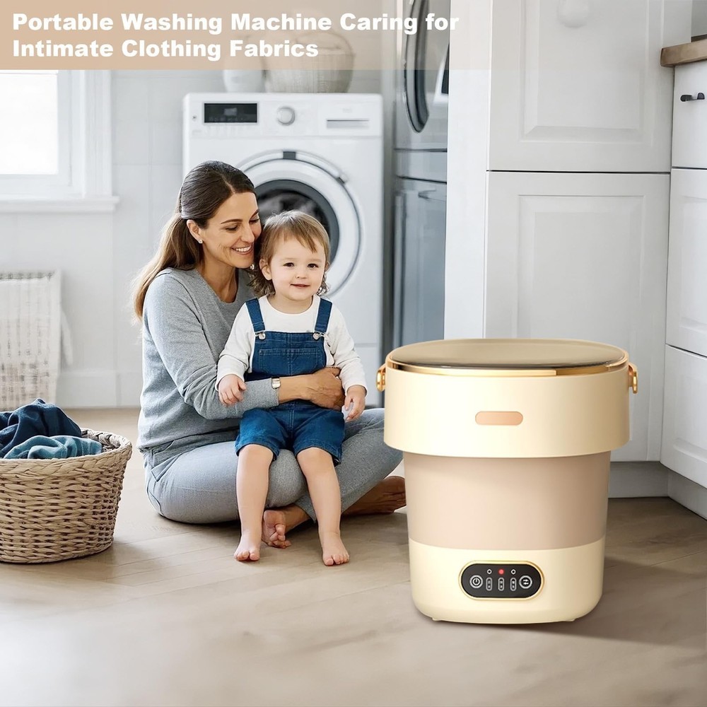 Portable Mini Wash Machine Compact Washer 13L Large Capacity Foldable Washer