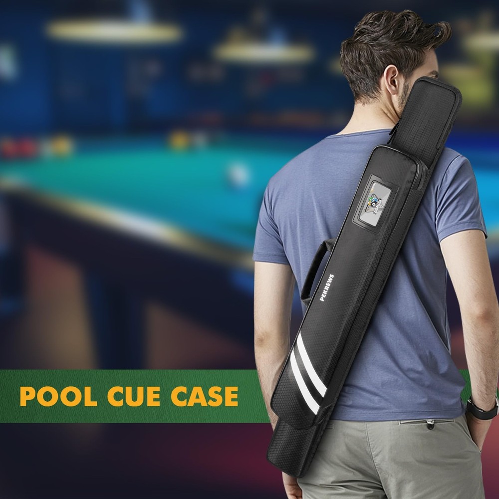 PEKREWS Pool Cue Case, Soft Stick Case 1x1 1x1, Black