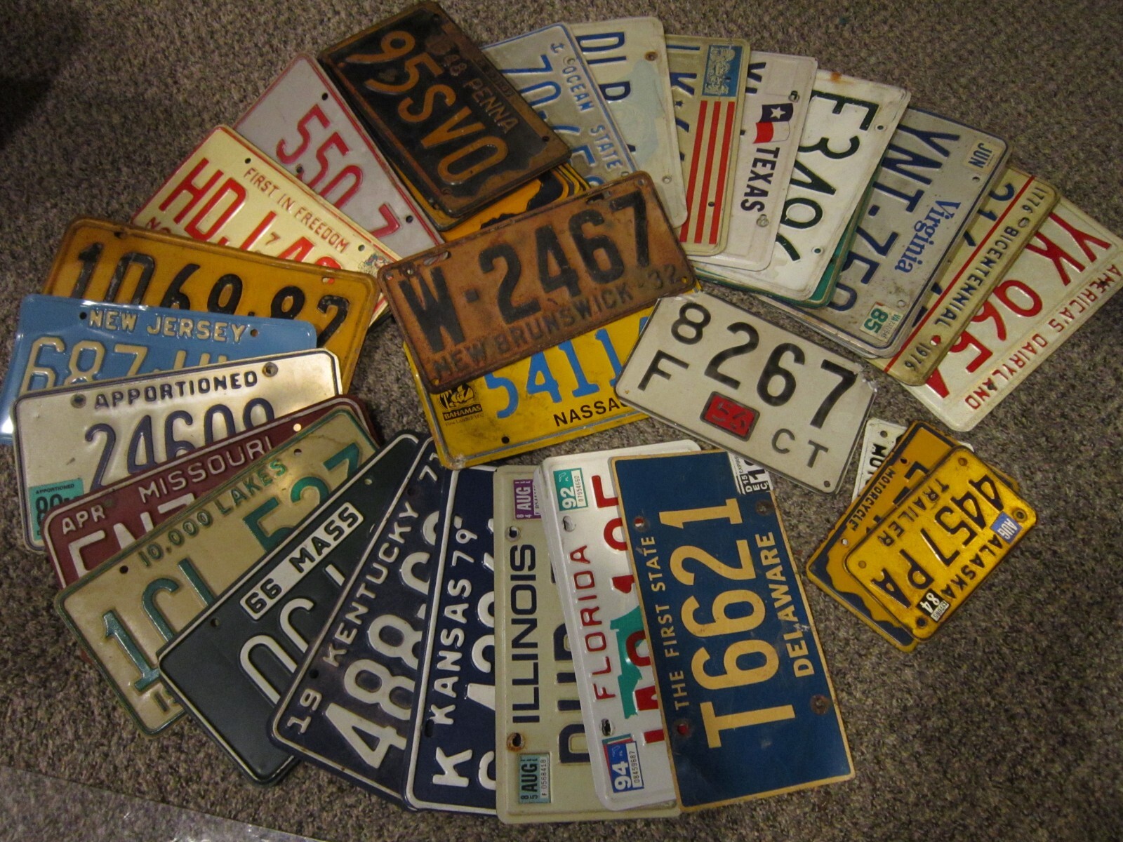 Vintage License Plates ~ Pick & Choose ~ US States ~ Foreign ~ Cycle ~ Trailer