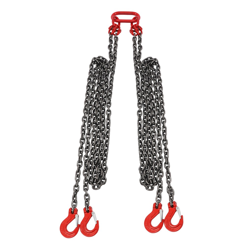 5T Chain Sling Mining Lifting Moving Link Hoisting Crane Self-locking Hook 10FT
