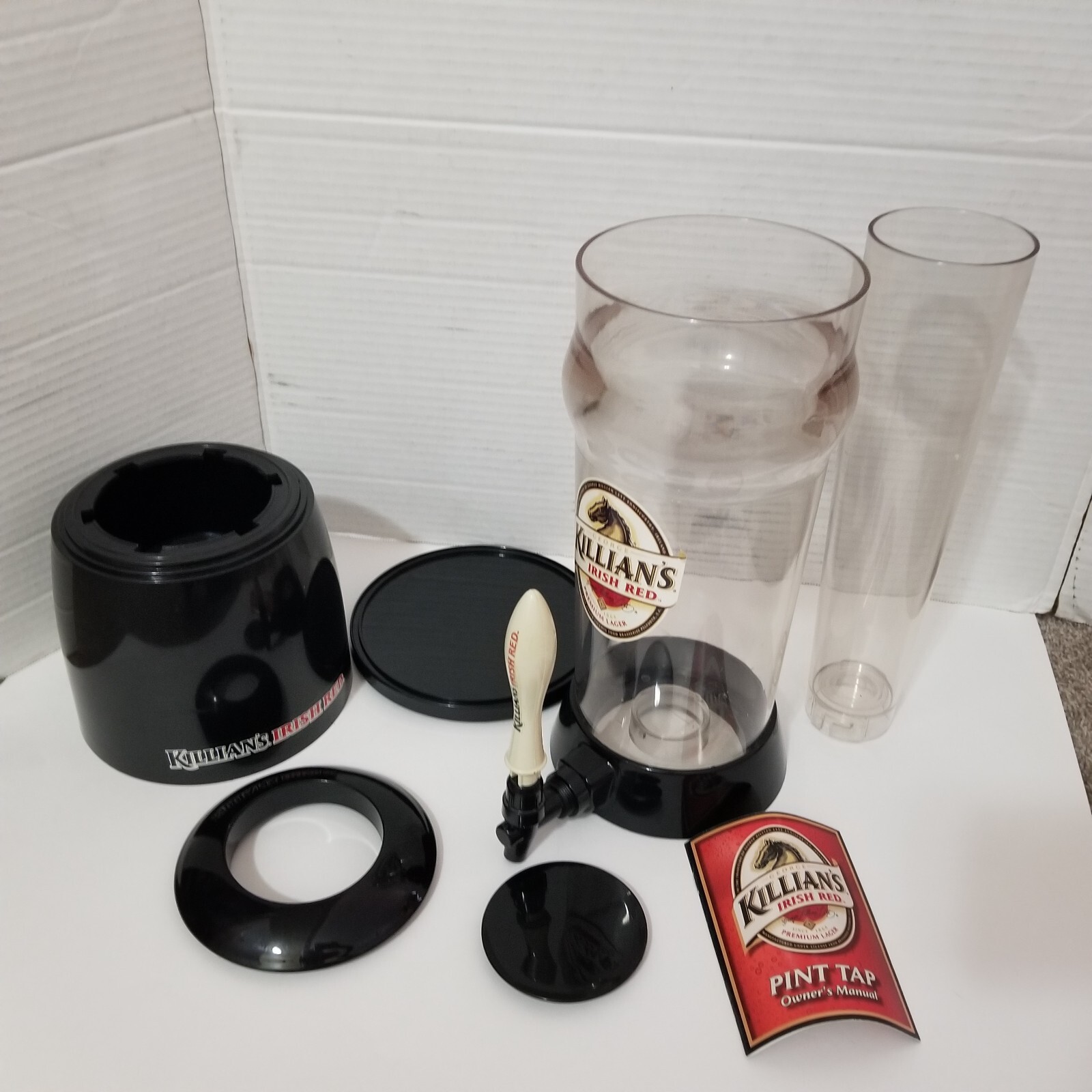 BrewTender Tabletop Beer & Beverage Dispenser Killians Irish Red Tap Keg Lighted