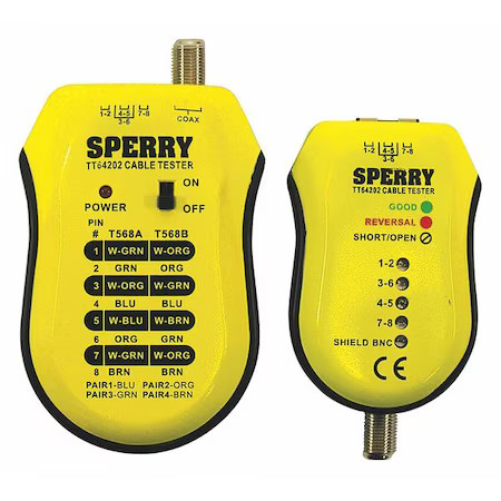 Sperry Instruments Tt64202 Network Cable Tester, Utp/Stp