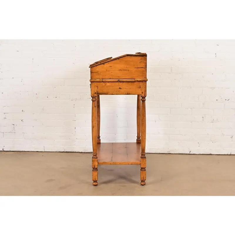 Guy Chaddock Gustavian Slant-Front Maple Secretary Desk