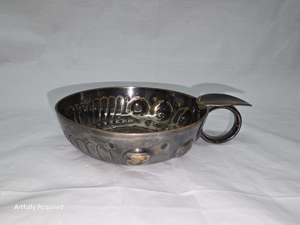 Sommelier wine taster by William Adams Sheffield England Silverplate Vintage