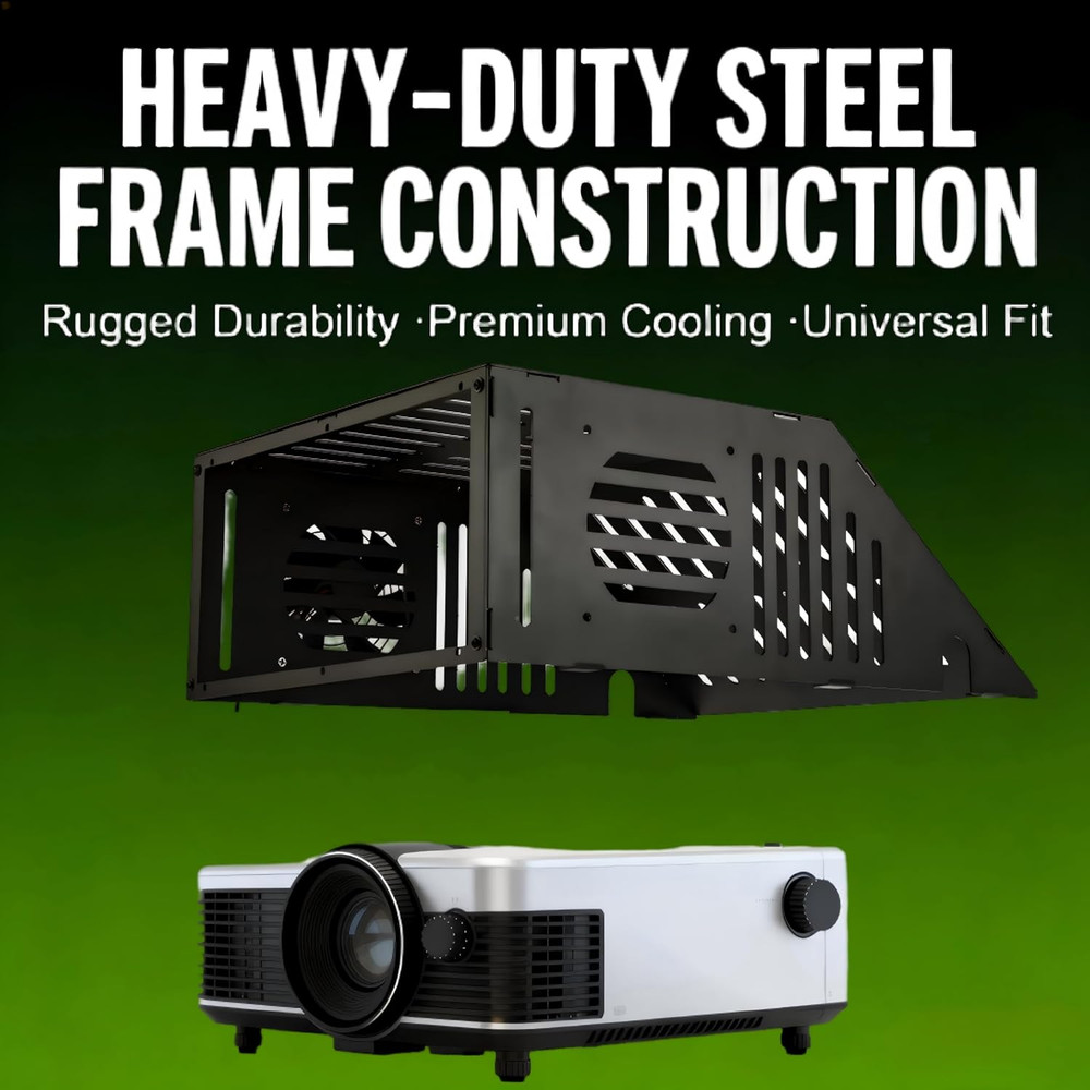 Golf Simulator Projector Cover with Steel Frame and Ventilation System
