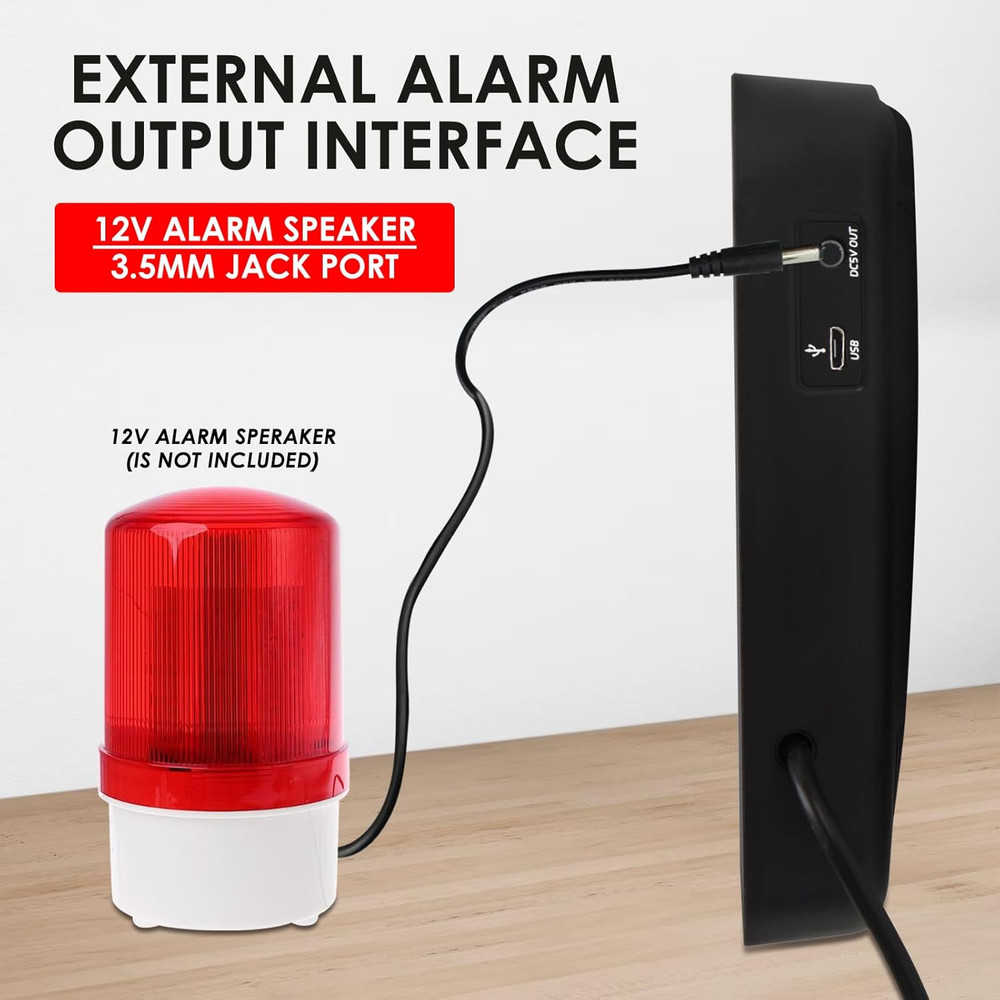 Decibel Meter Sound Level Meter with Data Logging, 13" Large LCD Display Wall Mo