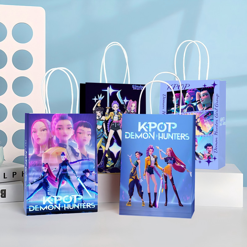Demon Hunter Party Favors Gift Bags KPOP Birthday Decoration Loot Bags Food Set
