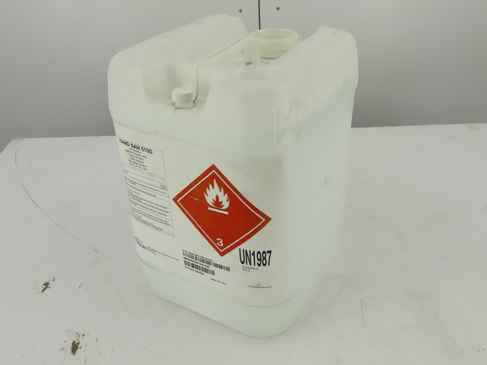 DuBois HAND SAN 510D Hand Sanitizer, 5 Gallon Pail 80% Alcohol