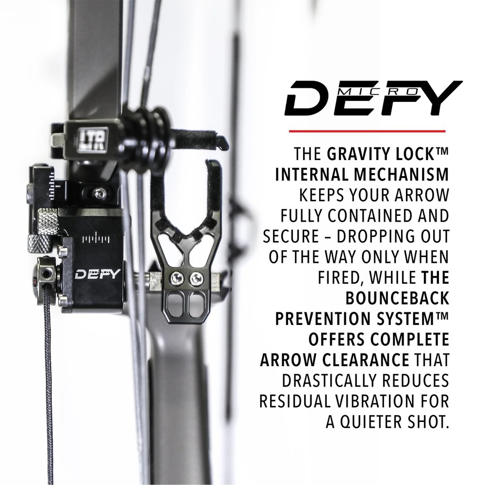 CBE Defy Micro Drop Away Rest Left Hand Black