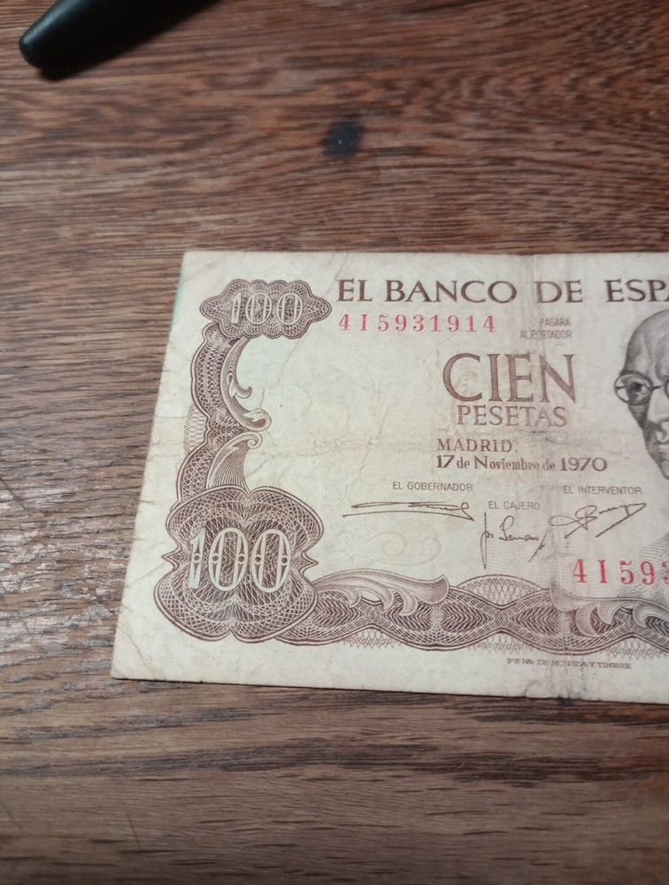 1970 SPAIN 100 PESETAS BANKNOTE UNC