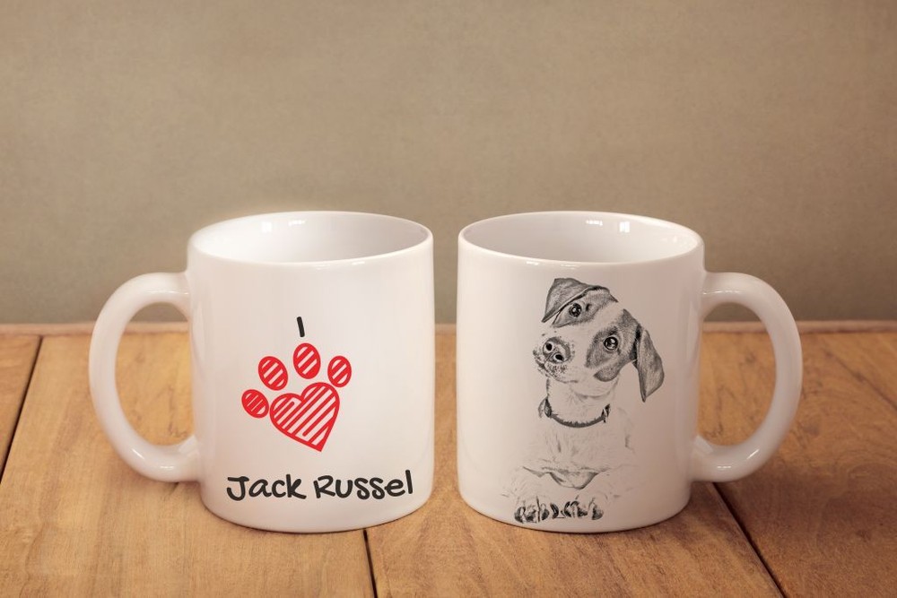 Jack Russell Terrier - ceramic cup, mug "I love", CA