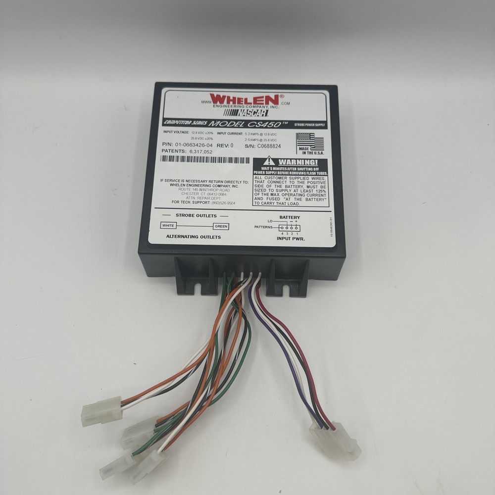 Whelen Engineering Co. Strobe Power Supply Competitor Series Model CS450