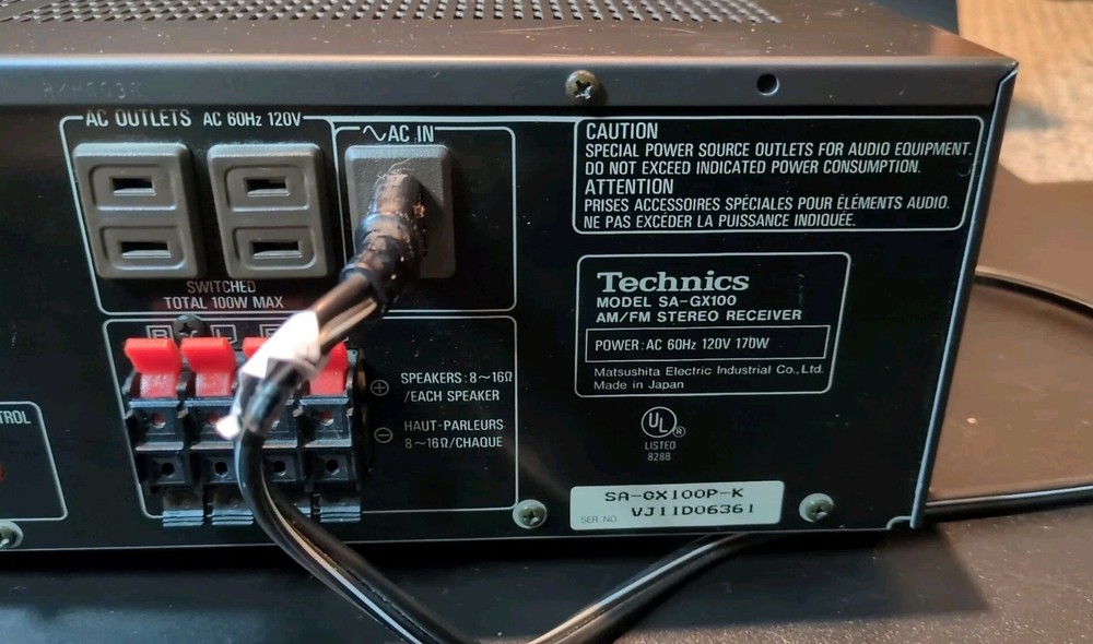 Technics Receiver Synthesizer SA-GX100 Working, Quartz, A/B Speaker