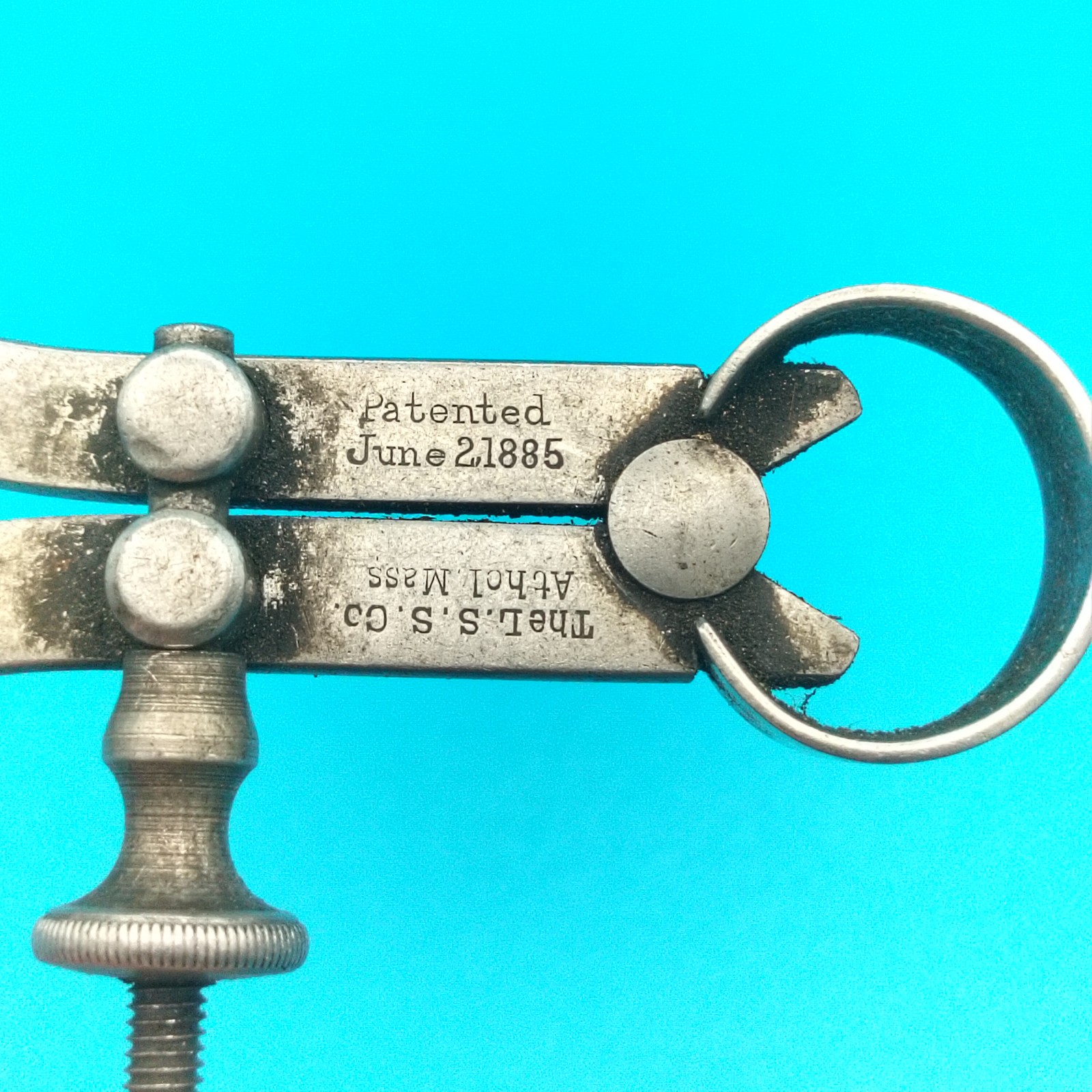 Antique L.S. Starrett Co. Machinist Inside Calipers Patented 1885 Athol Mass