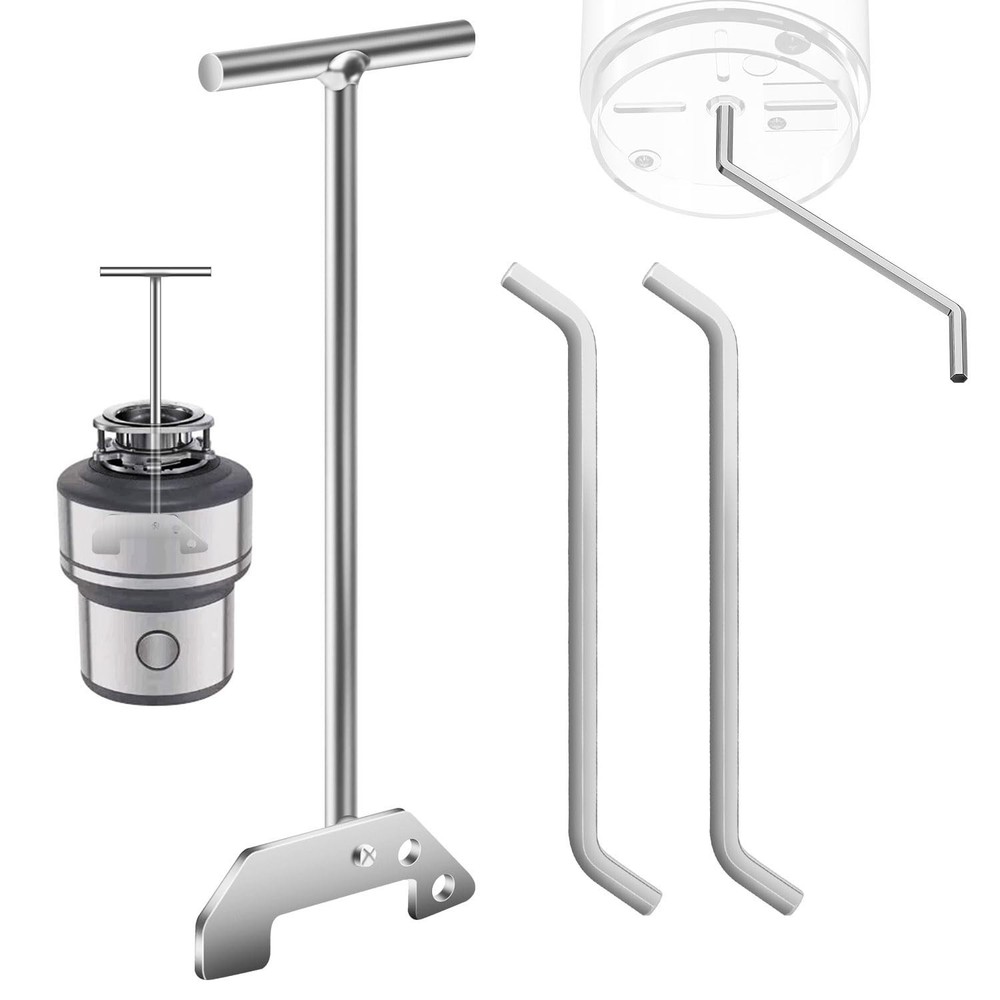 Garbage Disposal Unjamming Wrench Tool - Fix Jams & Clutter, Silver