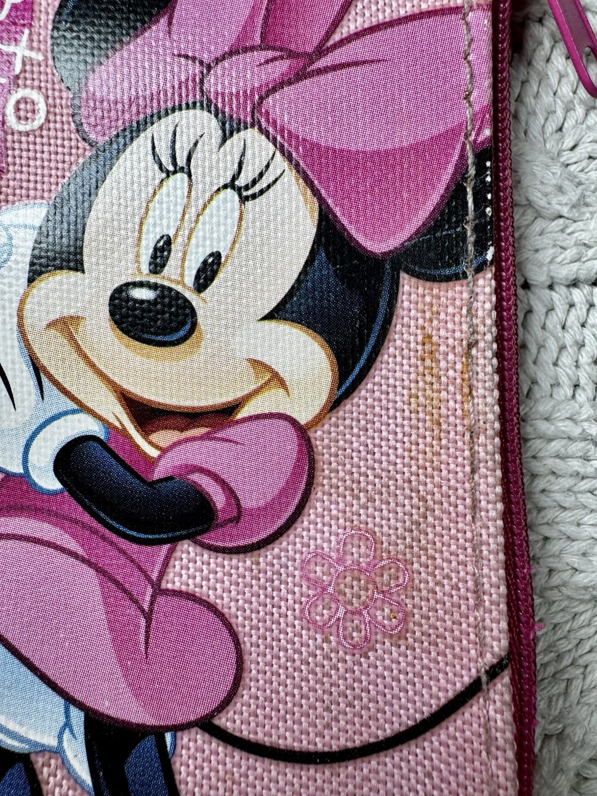 Disney Minnie Mouse Pink Small Wallet Lanyard Pouch Bag Case Accessory #1626