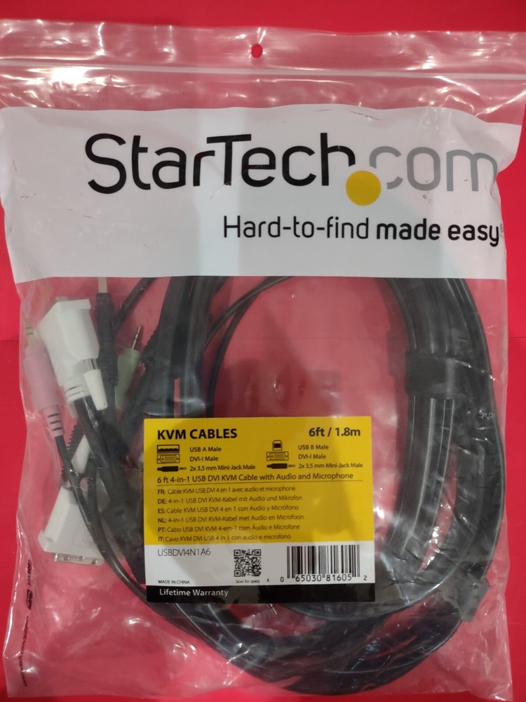 StarTech KVM Cables USBDVI4N1A6 6FT