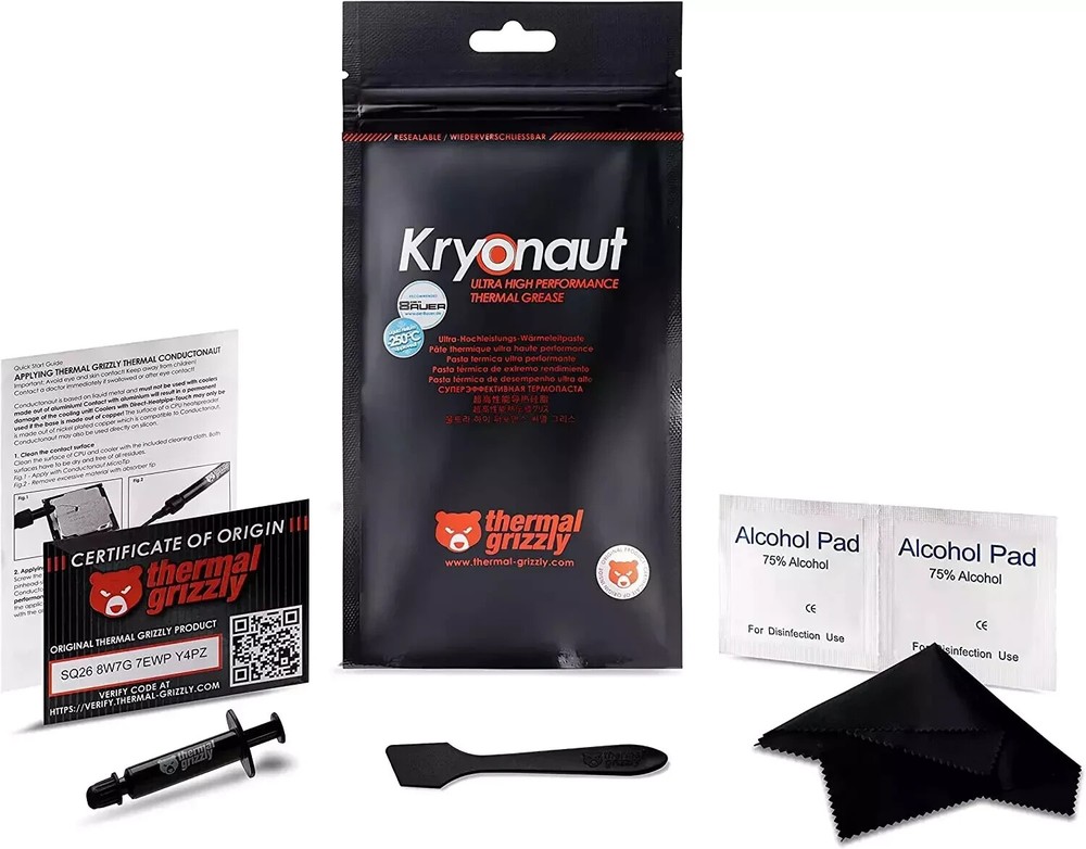 Thermal Grizzly Kryonaut theHigh Performance Thermal Paste Cooling All Processor