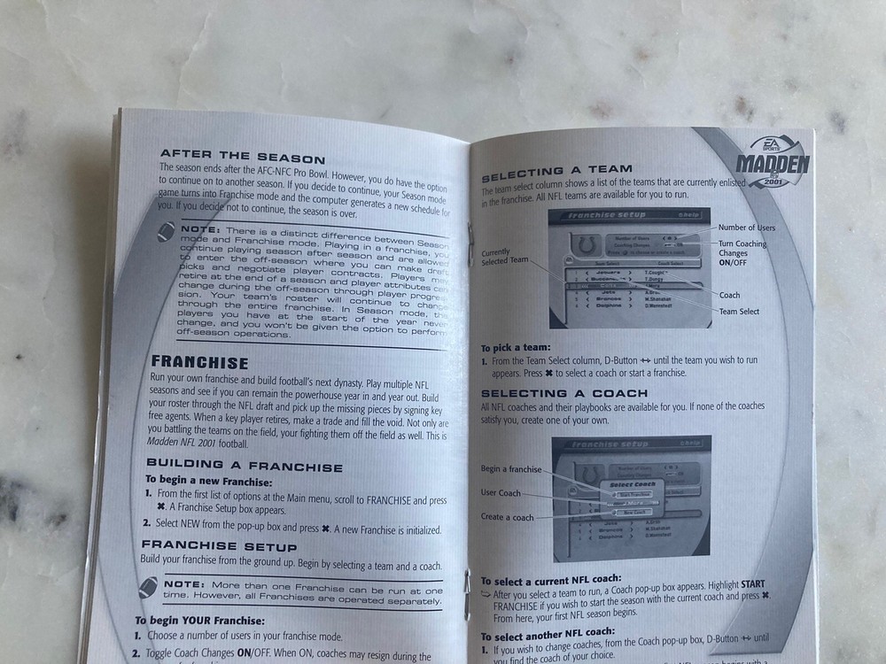 Madden 2001 | PS2 | Manual Only