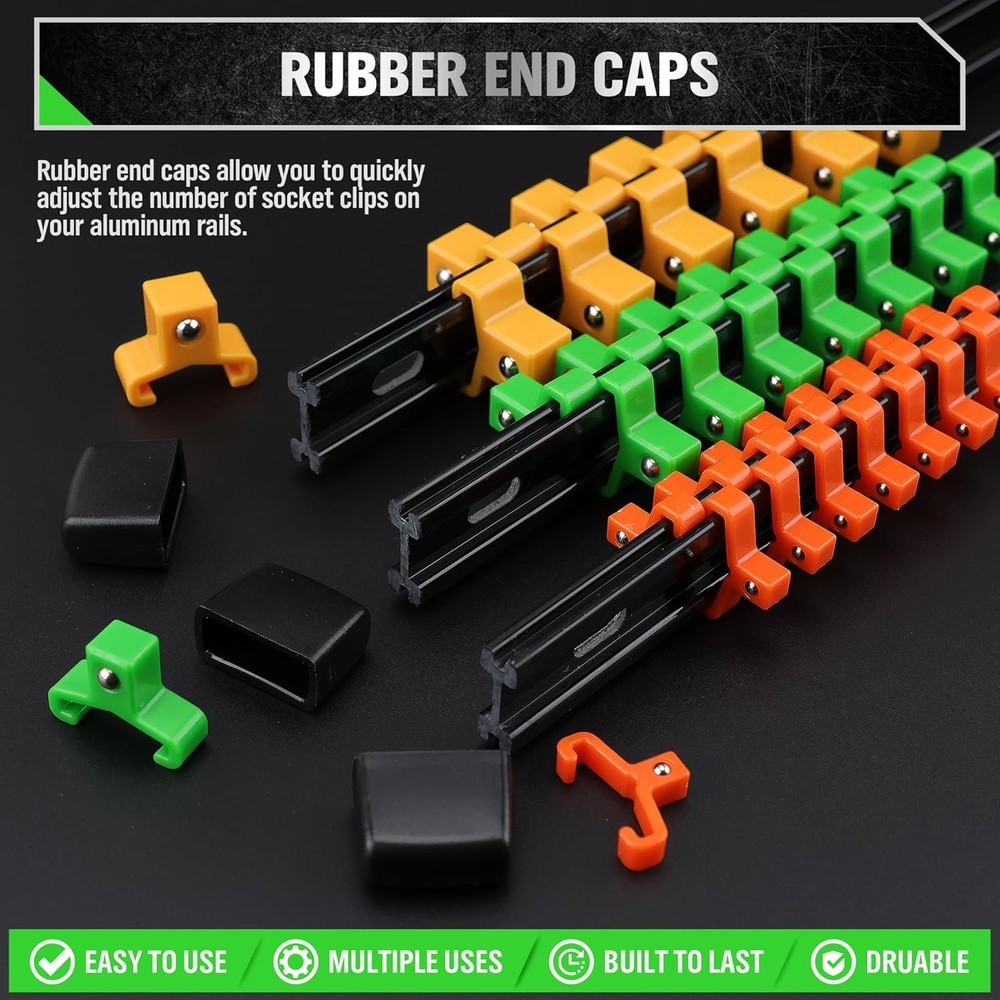 SWANLAKE 9PCS Adjustable Socket Organizer - 1/4