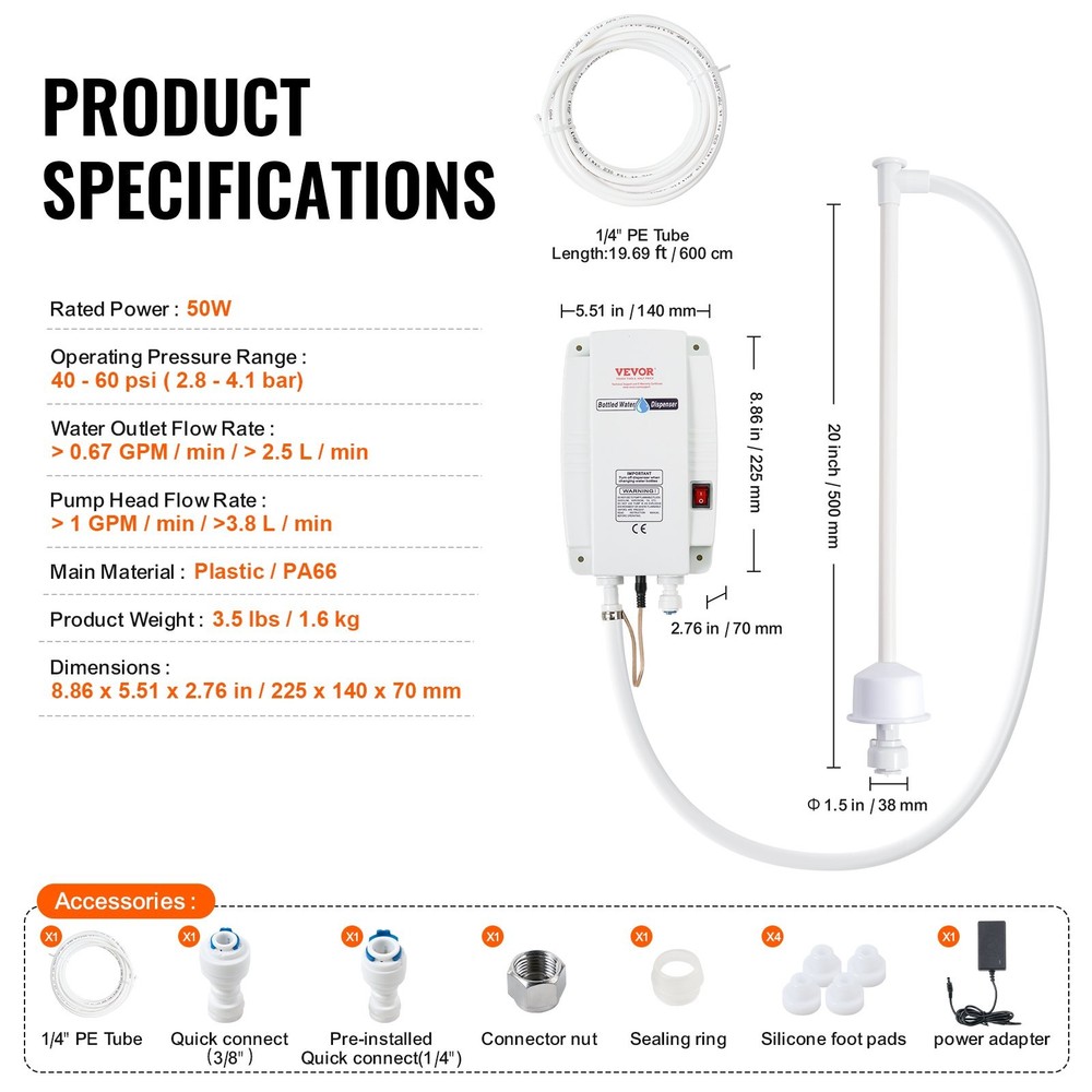 HOT/ Bottled Water Dispenser Pump System,5 Gallon Dispensing System,Automatic E