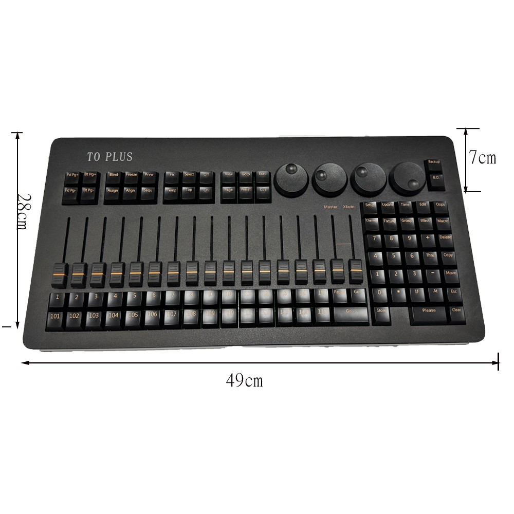 T0 Plus Mini Command Fader Wing on PC DJ Console for MA2 Light Software