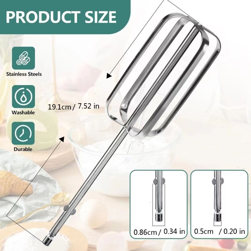 2Pcs Hand Mixer Beaters Attachment Hand Mixer Replacement Beaters