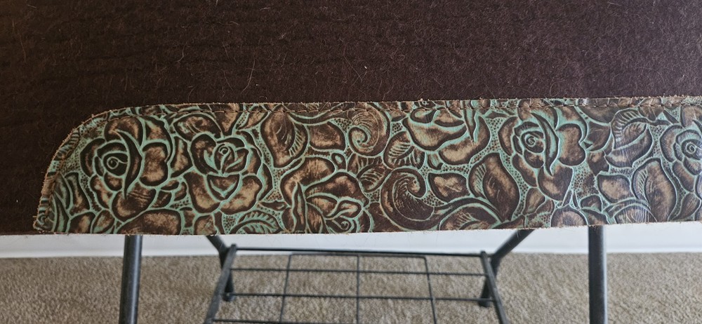 5 Star Roper Wool Saddle Pad Chocolate Turquoise