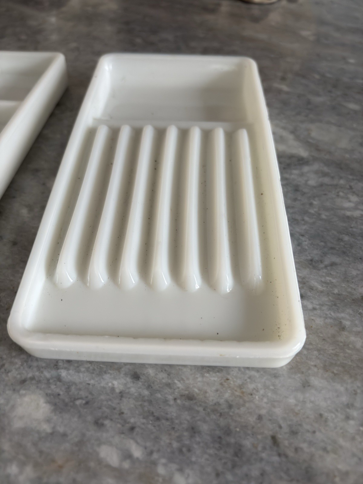 Antique Milk Glass Inserts American Cabinet Co. Dental Cabinet