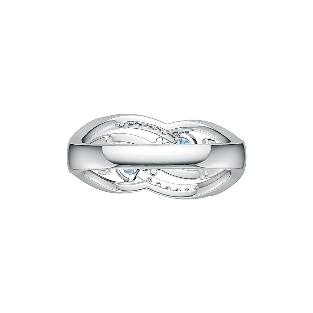 Sterling Silver Semi Mount Ring Setting Round RD 4x4mm
