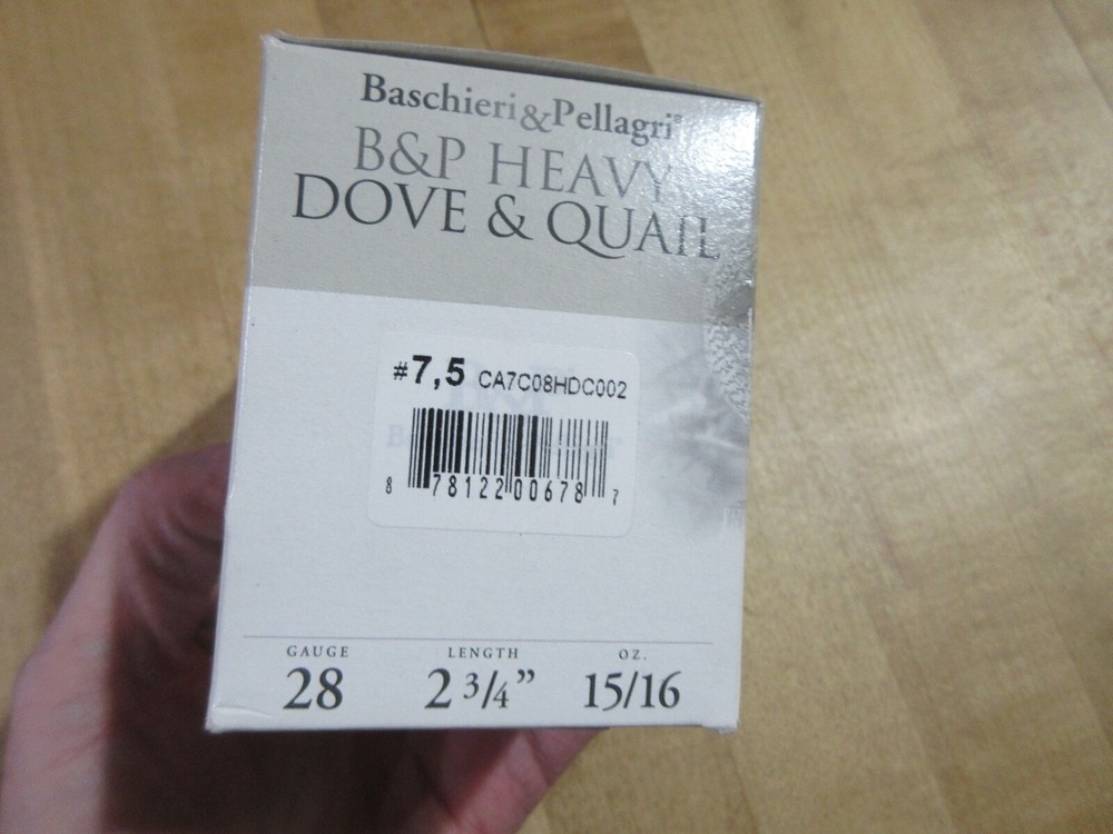 Empty Shotshell Ammo box B & P Baschieri & Pellagri 28 GA (DL)
