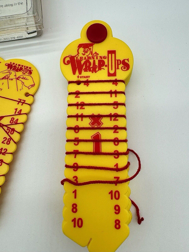 Learning Wrap-Ups For Basic Math Facts Yellow with Instructions NEW NIB Set of 2