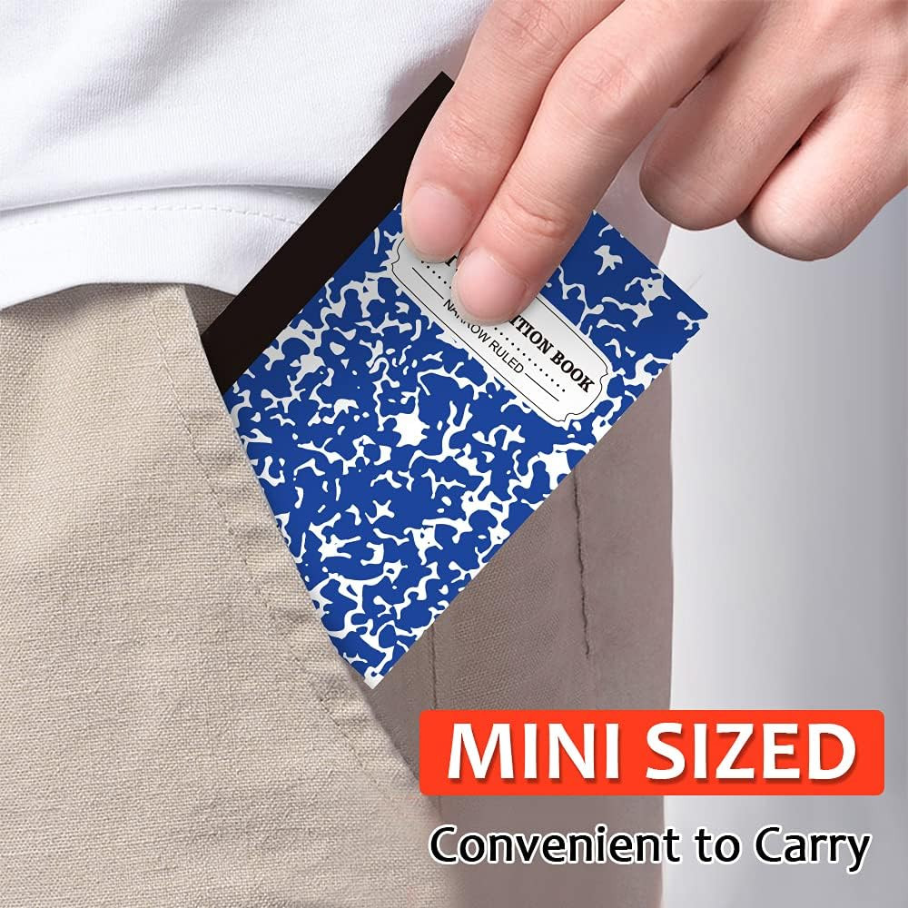 Composition Notebook, Mini Sized 30 Pack 5 Colors Narrow Ruled Mini Composition