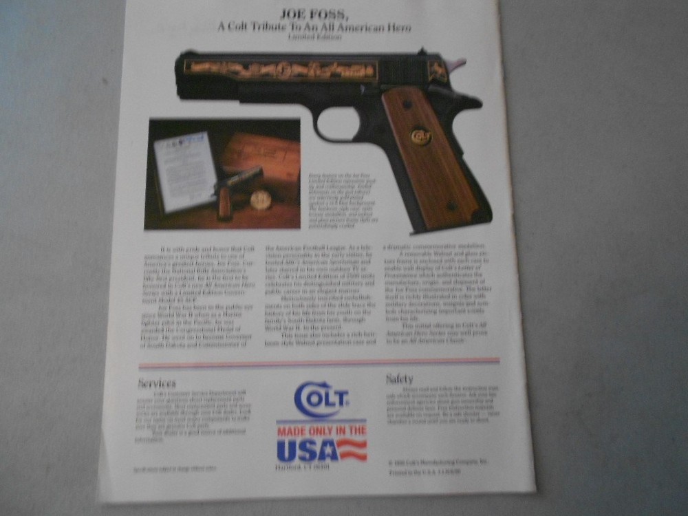 Colt Firearms Catalog 1990 Double Eagle 10MM Joe Foss Anaconda Python