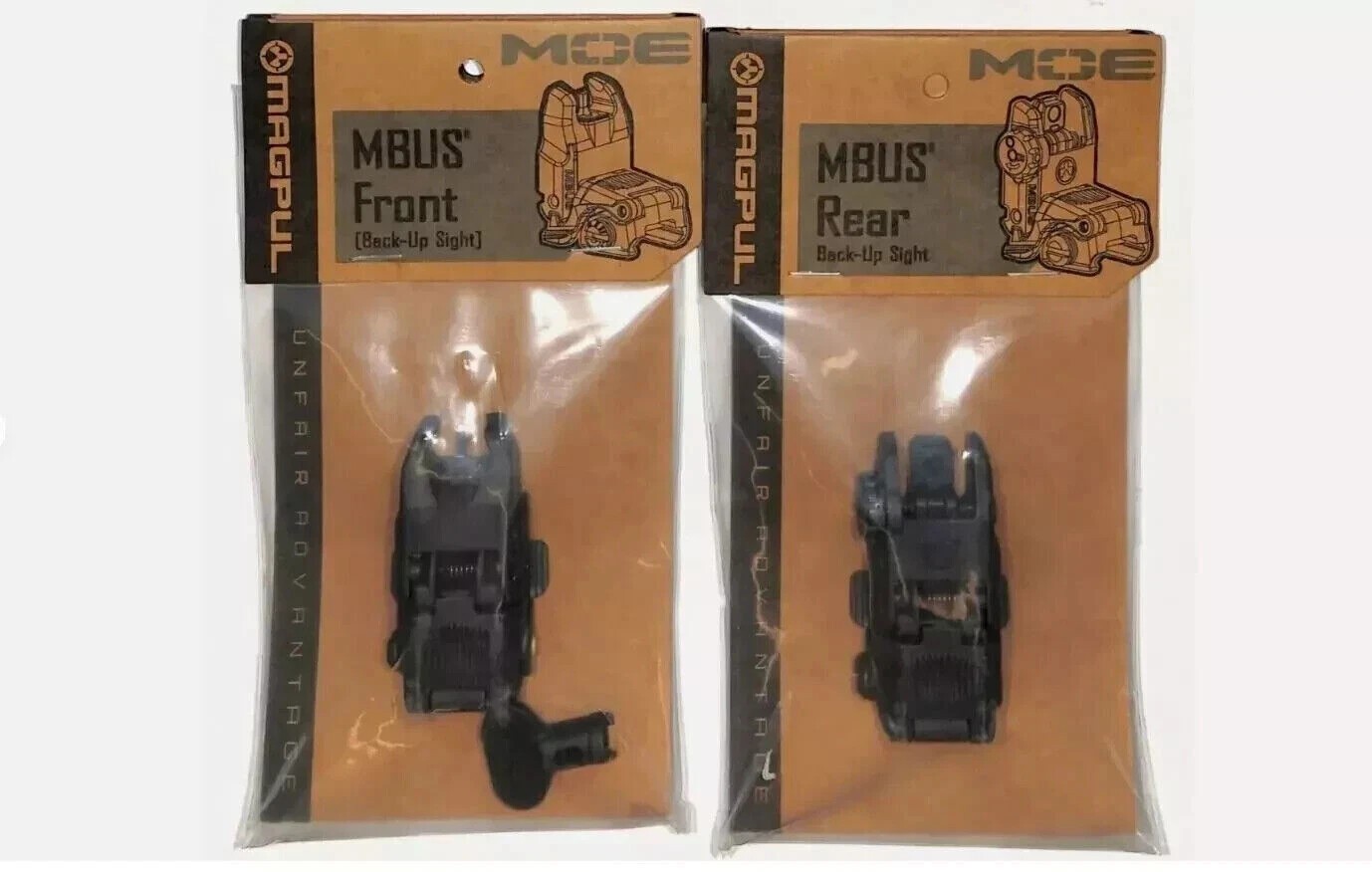 Gen II Flip Up Sights Front & Rear Polymer 20mm Picatinny Mount Black -US STOCK