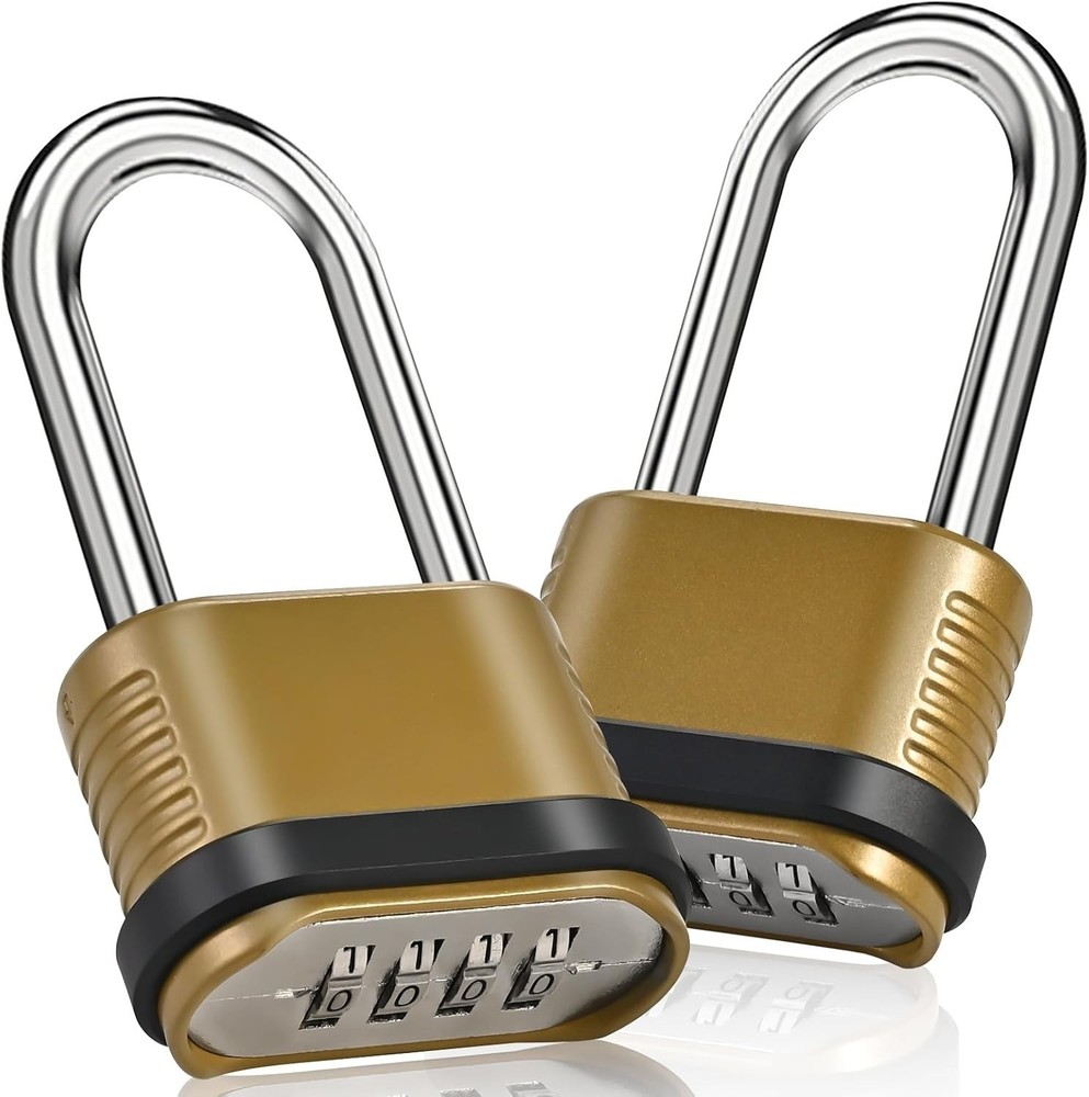 4 Digit Combination lock with Hardened Steel Shackle Combo Lock