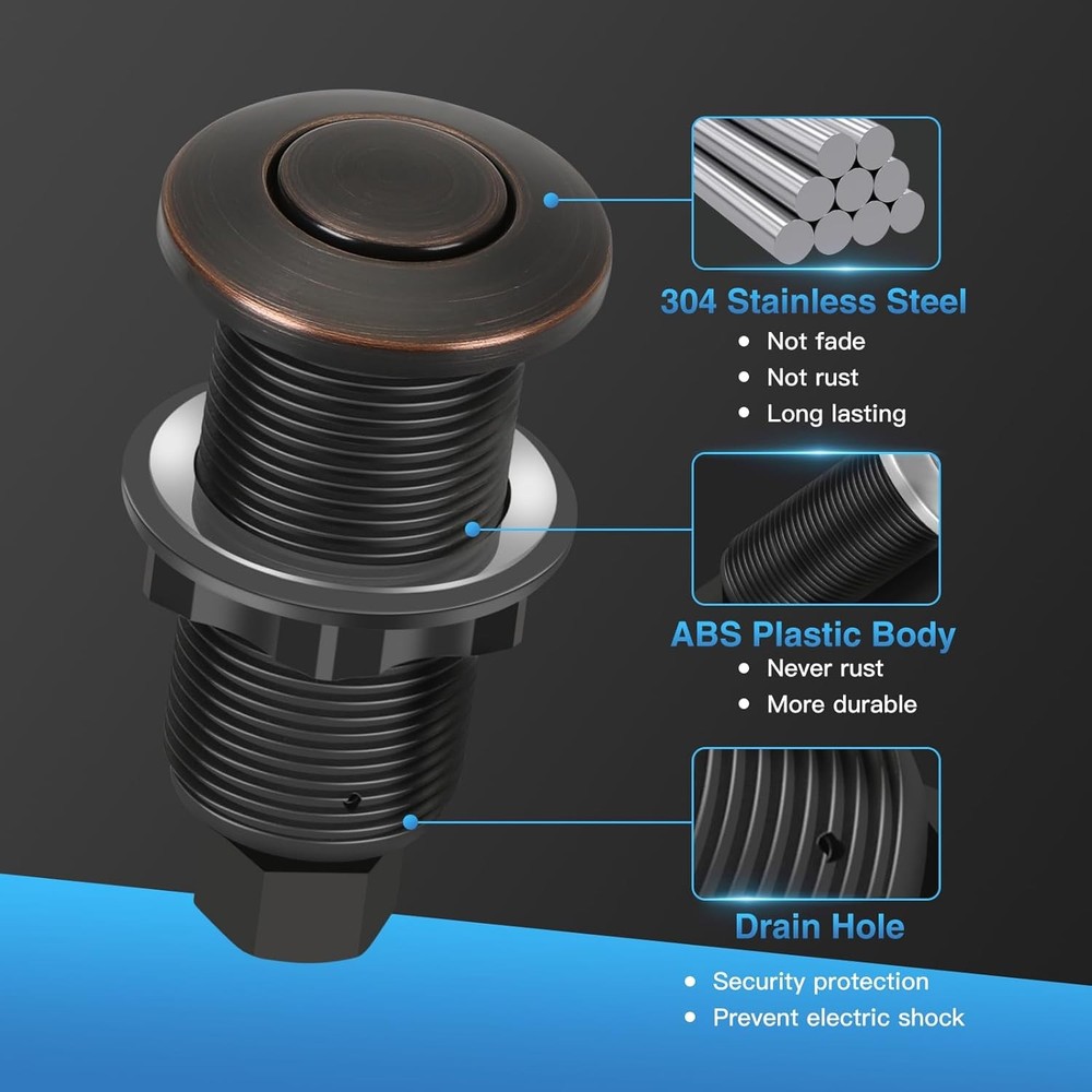 Garbage Disposal Air Switch Kit UL Certified Garbage Disposal Button Power