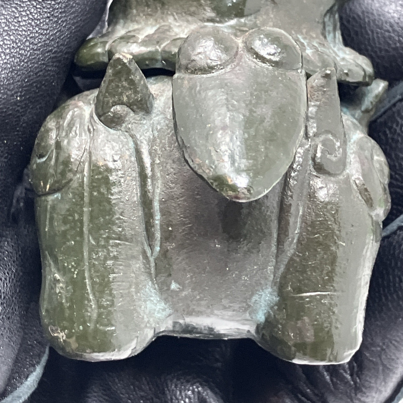 Antique Chinese Foo Dog Incense Burner Guardian Lion HEAVY ( Bronze? Cast Iron?)