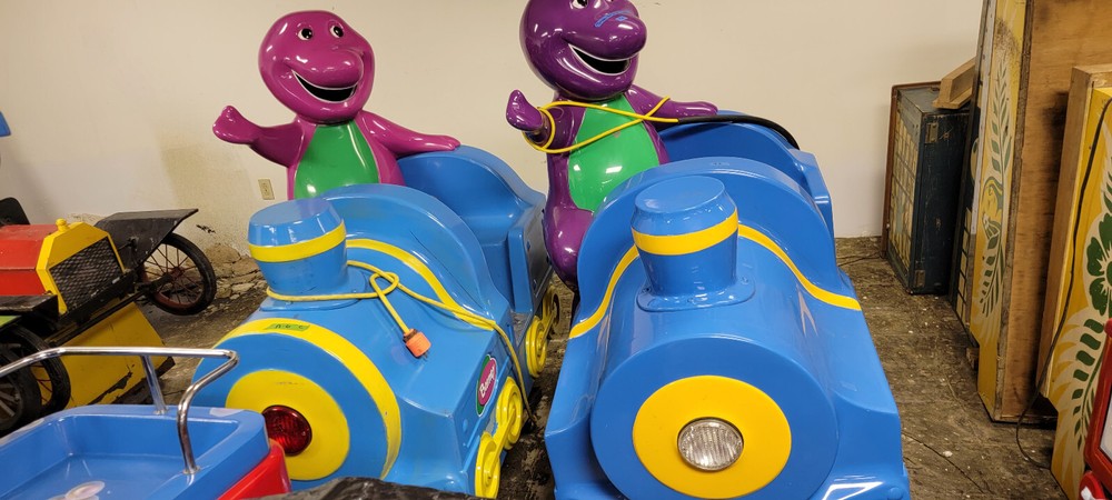 Barney Train Coin Operated Kiddie Ride