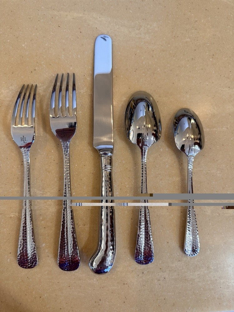 Ralph Lauren Hewitt 18/10 5pc Flatware Place Setting