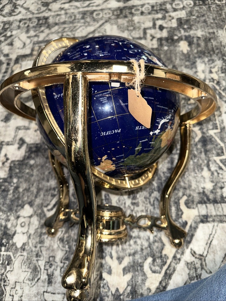 Blue Lapis Table Globe