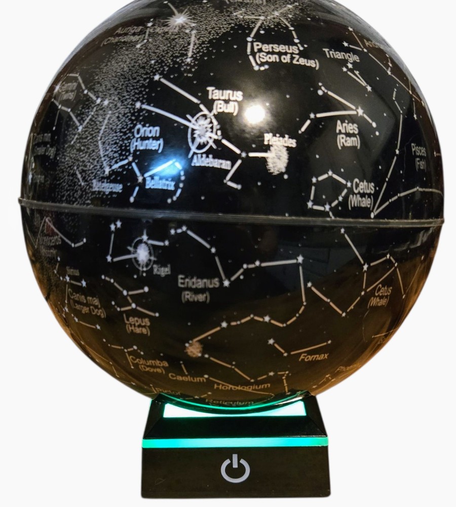 Desktop Magnetic Globe With Light Up Base Constellation Solar System Display