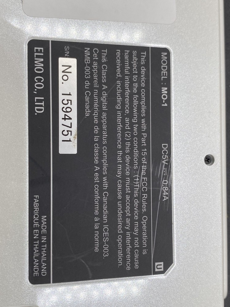 Elmo Portable Visual Presenter USB/HDMI Digital Document Camera with AC Adapter