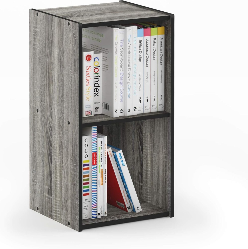 Simplistic 9-Cube Organizer W/ Bins Small Size Assembled Unit Dimensions 7.9"D x