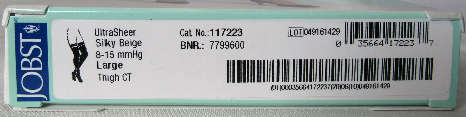 JOBST UltraSheer Support Compression Stockings 8-15mmHg Beige Thigh (Large) NEW