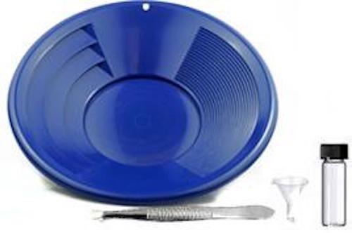 Sluice Monkey 14" Blue Gold Pan Panning Kit